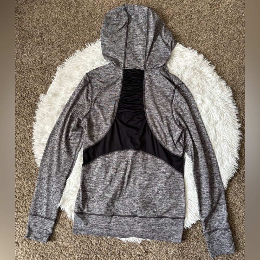 Roxy Jacket Hooded Lightweight Thin Stretchy Gray… - image 2